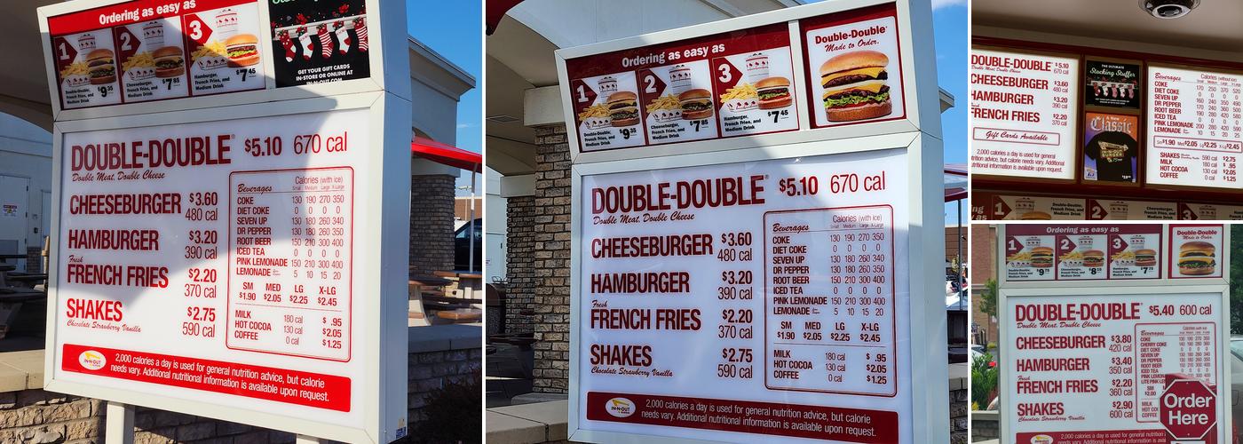 In-N-Out Burger Menu