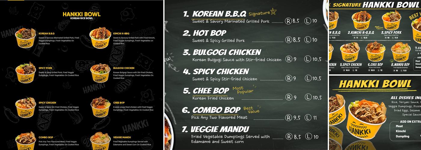 Hankki Bow Valley Square Menu