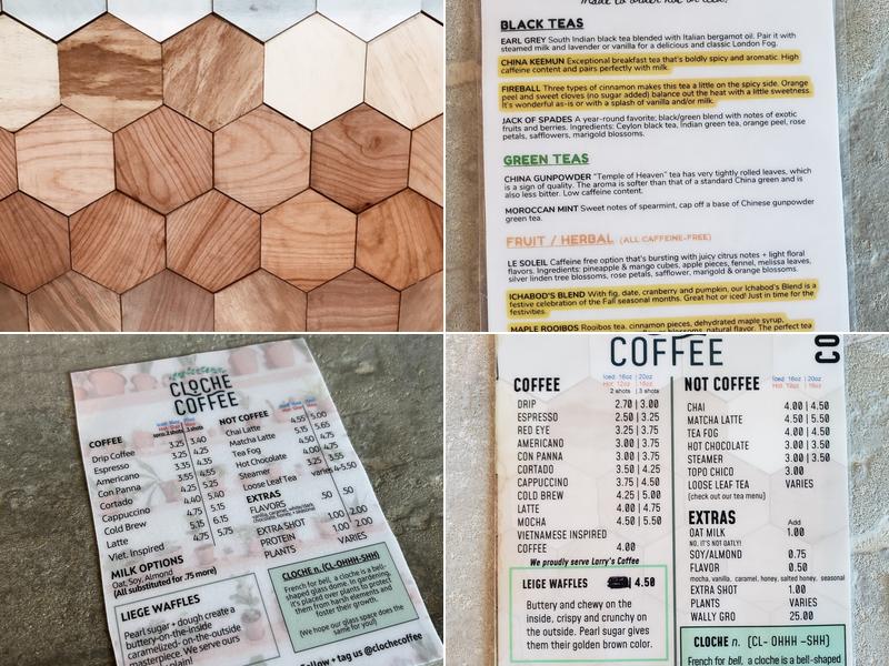 Cloche Coffee Menu