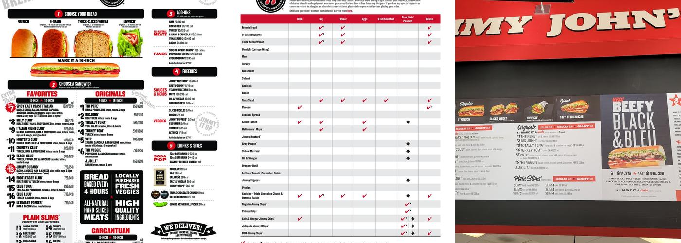 Jimmy John's Menu