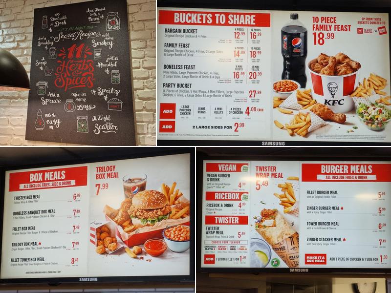 KFC Menu