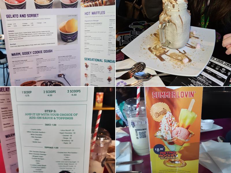 Creams Cafe Newcastle Menu