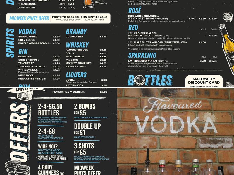 Duke Of Northumberland (The Clock) Menu