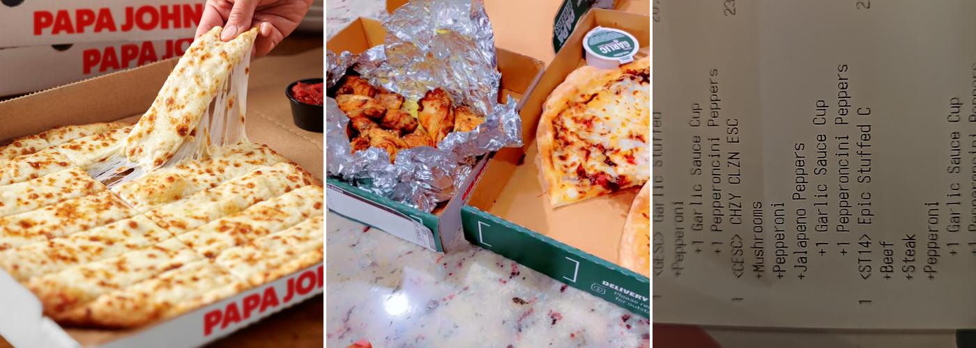 Papa Johns Pizza Menu