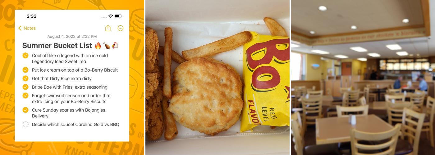 Bojangles Menu