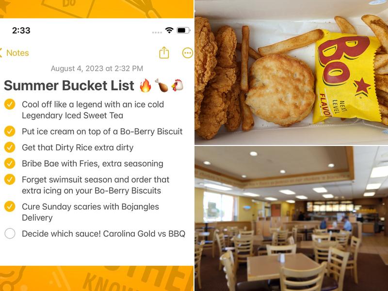 Bojangles Menu