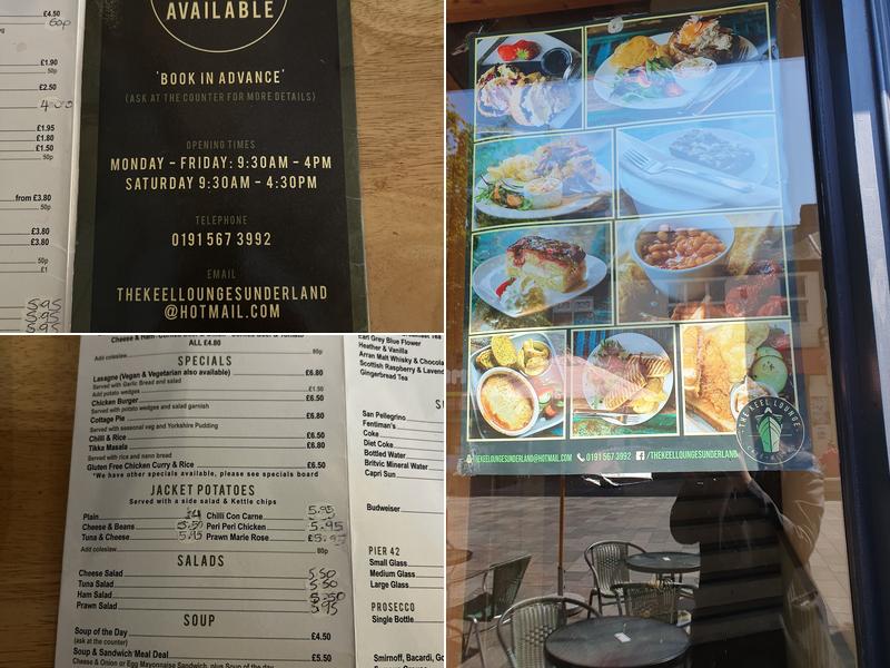 The Keel Lounge Menu