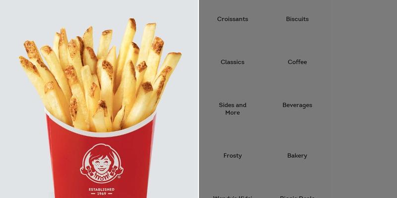 Wendy's Menu