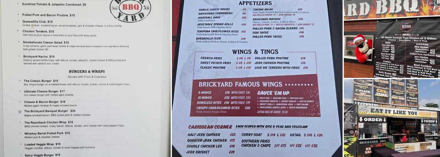 BRICKYARD BBQ & BAR Menu
