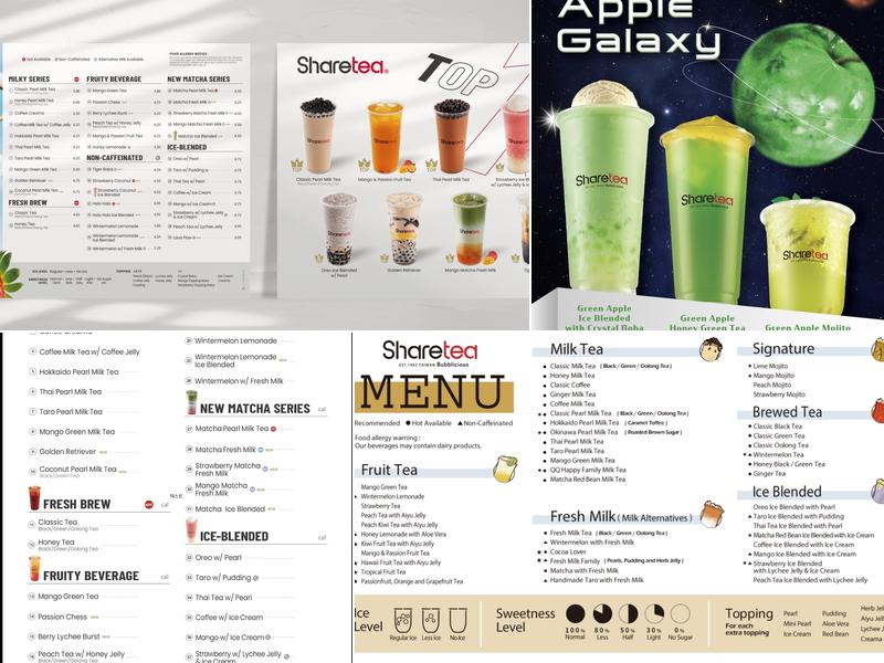 Sharetea Menu