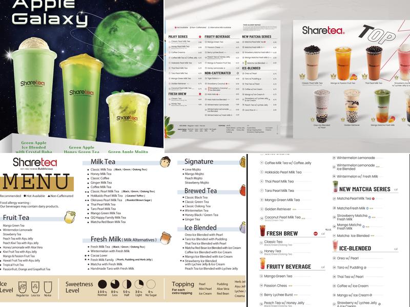 Sharetea Menu