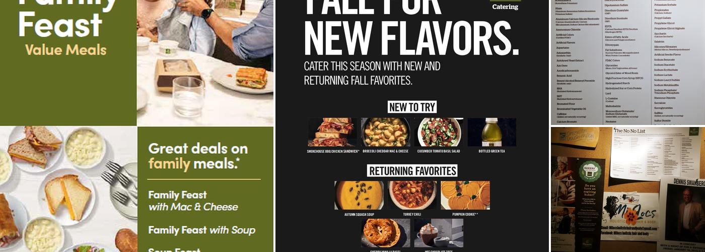 Panera Bread Menu
