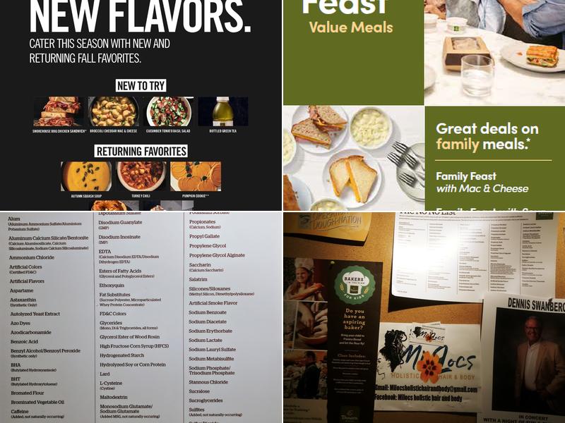 Panera Bread Menu