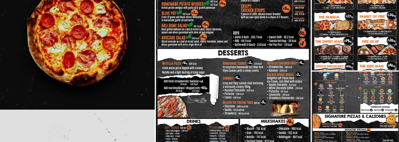 Fireaway Exeter Menu