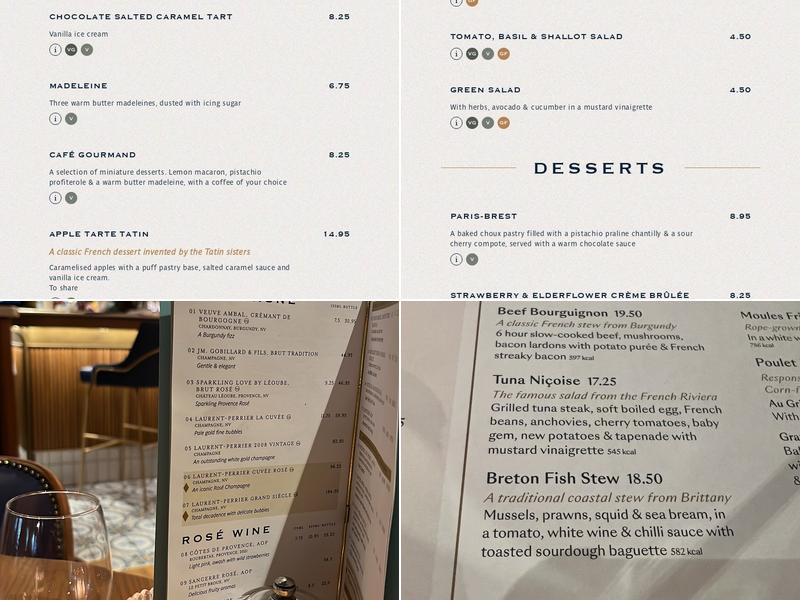 Côte St Christopher's Place Menu