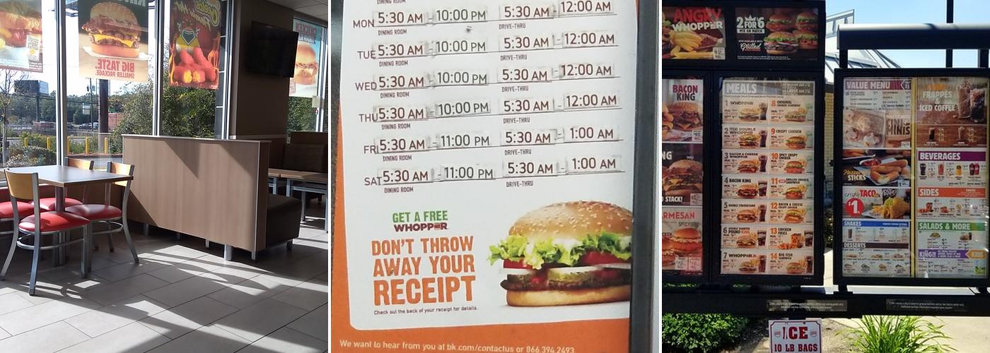 Burger King Menu