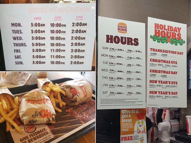 Burger King Menu