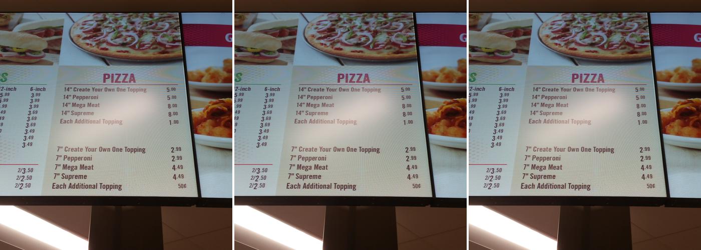 Speedway Menu