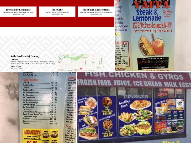 Yaffa Food Mart & Grocery Menu