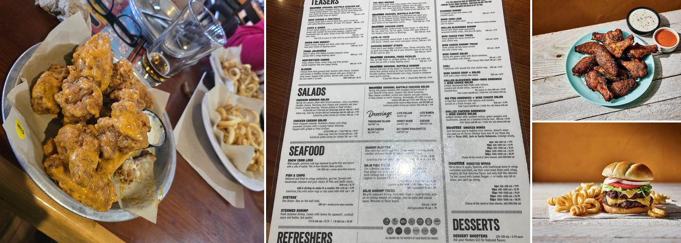 Hooters Menu