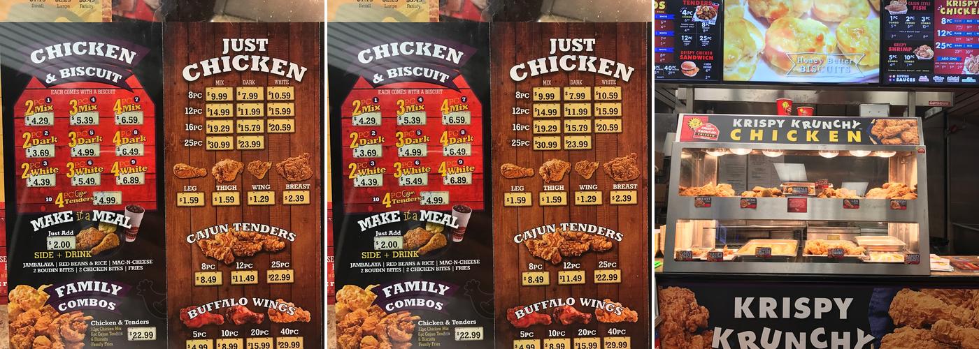 Crispy Crunchy Chicken Menu