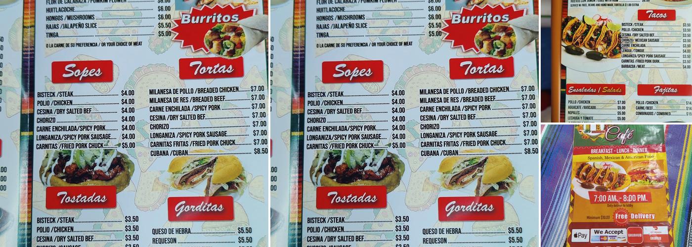 San Marcos Menu