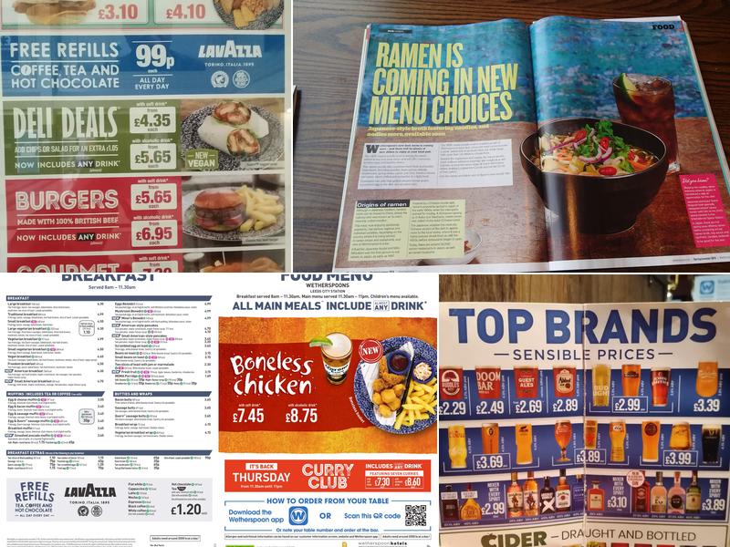 Wetherspoons Menu