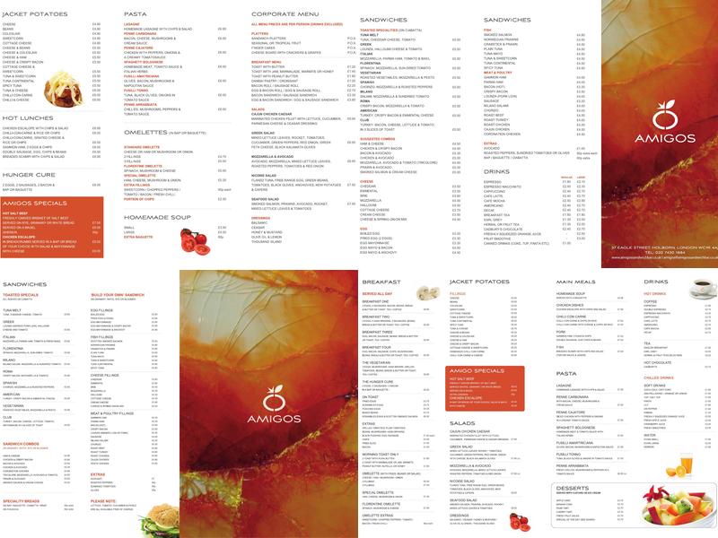 Amigos Menu