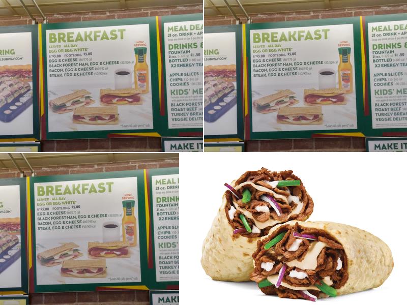 Subway Menu
