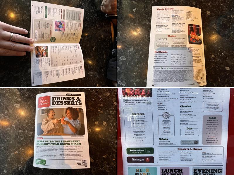 Frankie & Benny's Menu