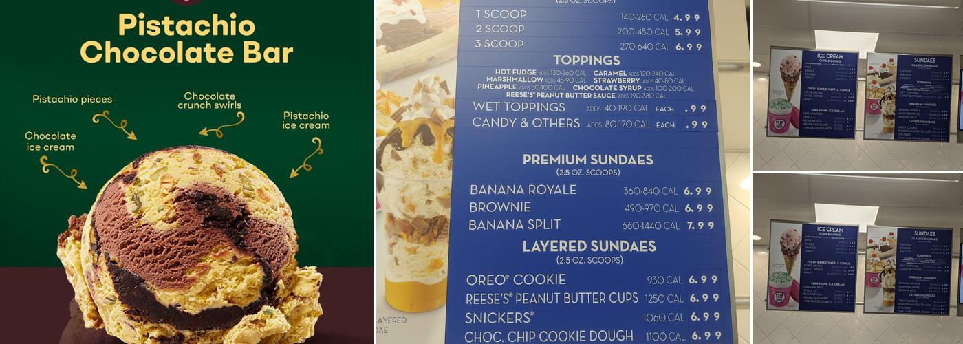 Baskin-Robbins Menu
