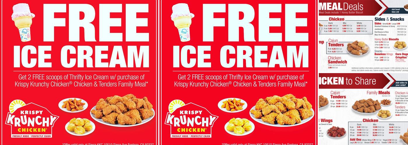 Krispy Krunchy Chicken Menu