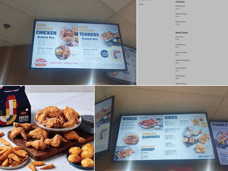 Krispy Krunchy Chicken Menu