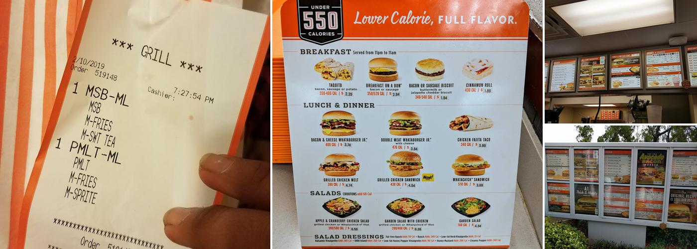 Whataburger Menu