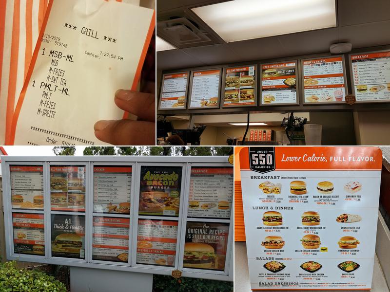Whataburger Menu