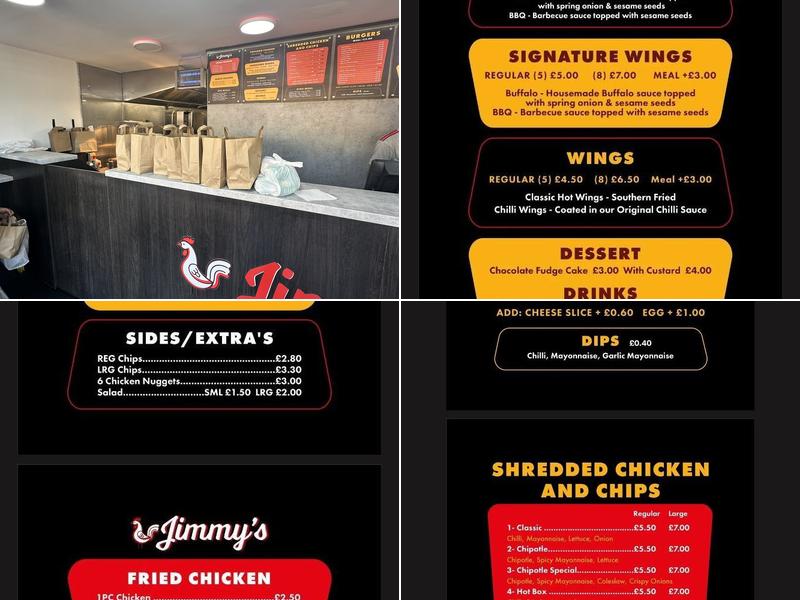 Jimmy's Takeaway Menu