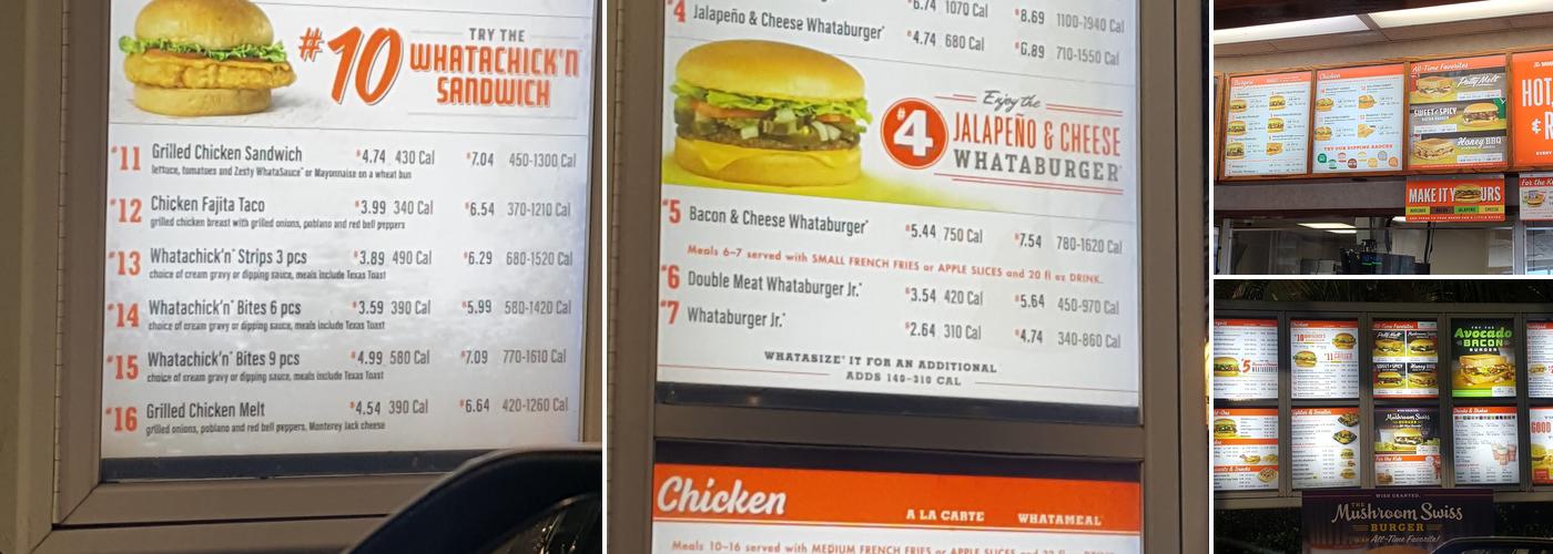 Whataburger Menu