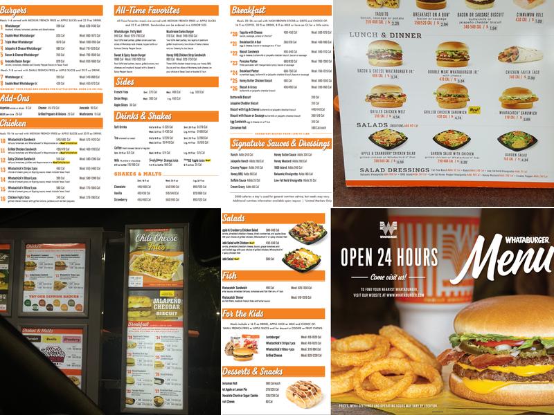 Whataburger Menu