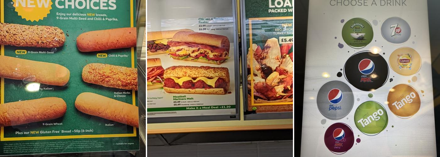 Subway Menu