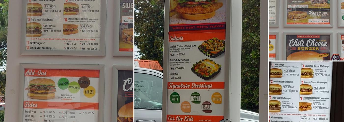 Whataburger Menu