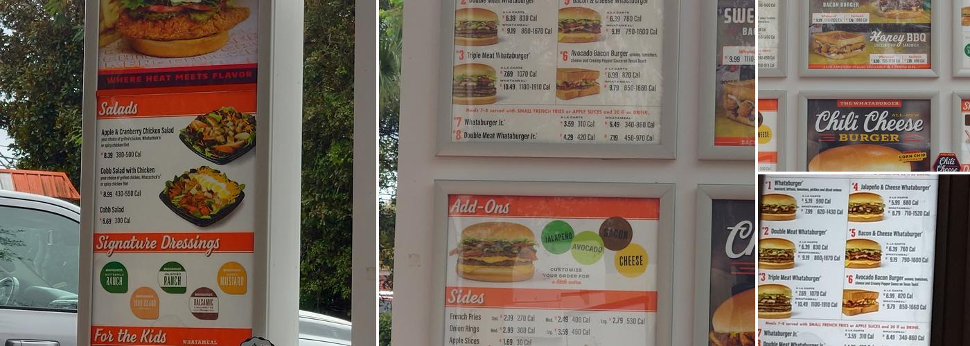 Whataburger Menu
