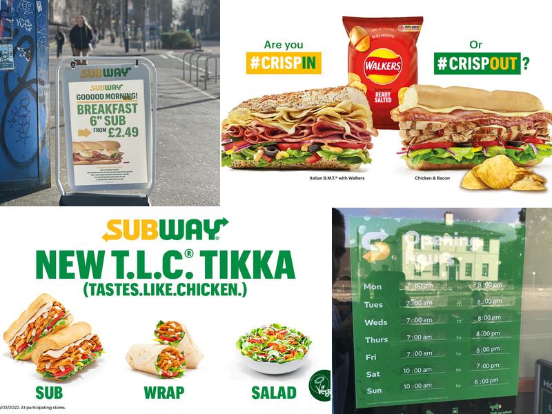Subway Menu