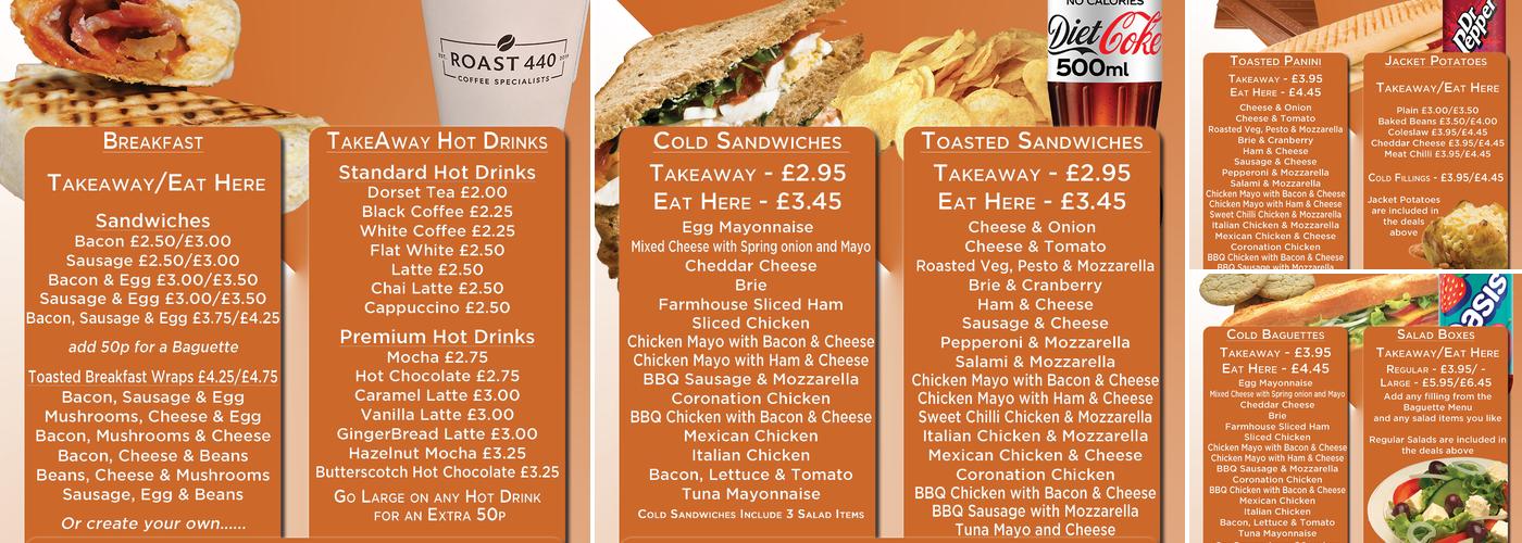 Poole Sandwich Shop Menu