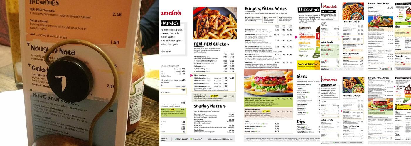 Nando's Fareham Menu