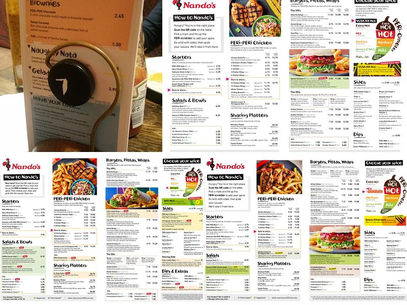 Nando's Fareham Menu
