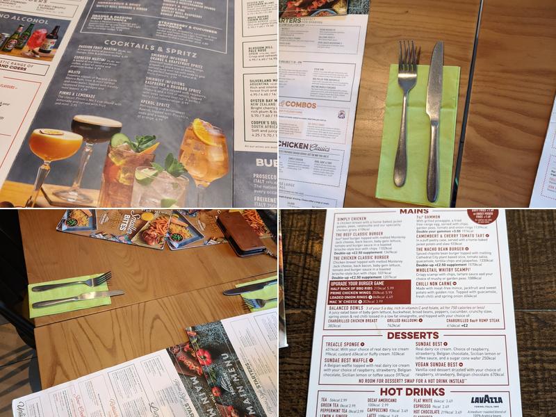 Harvester Whiteley Menu