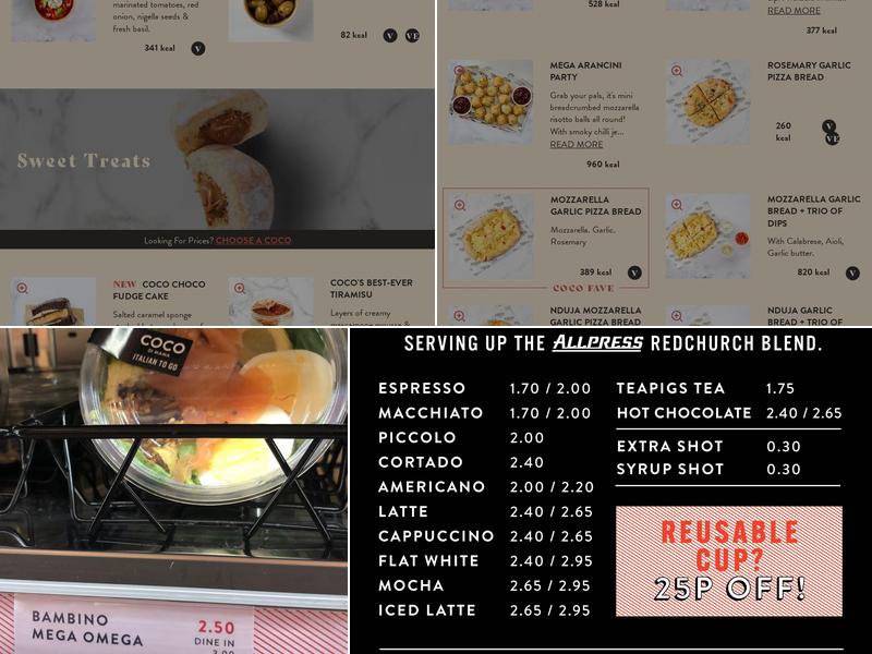 Coco di Mama - Italian To Go - Monument Menu