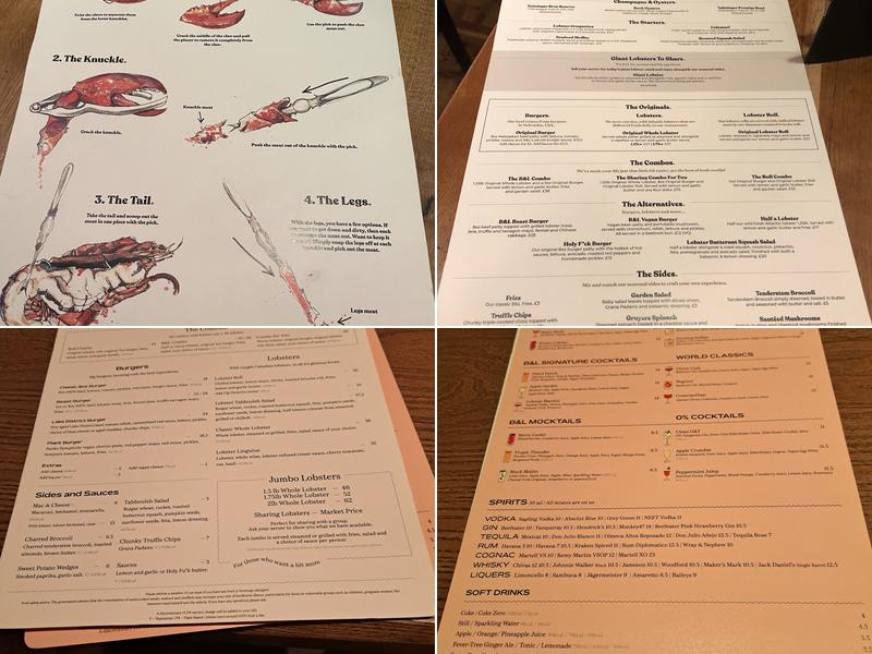 Burger & Lobster Mayfair Menu