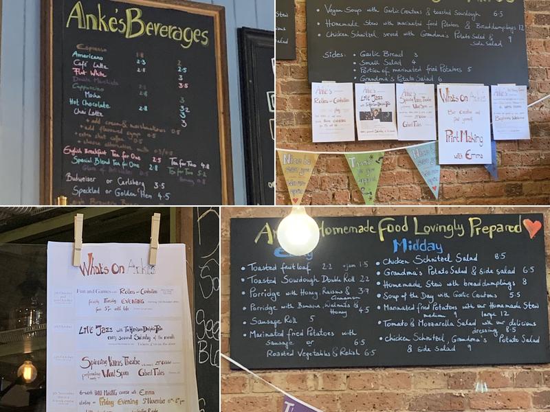 Anke's Tea and Coffee Lounge Menu