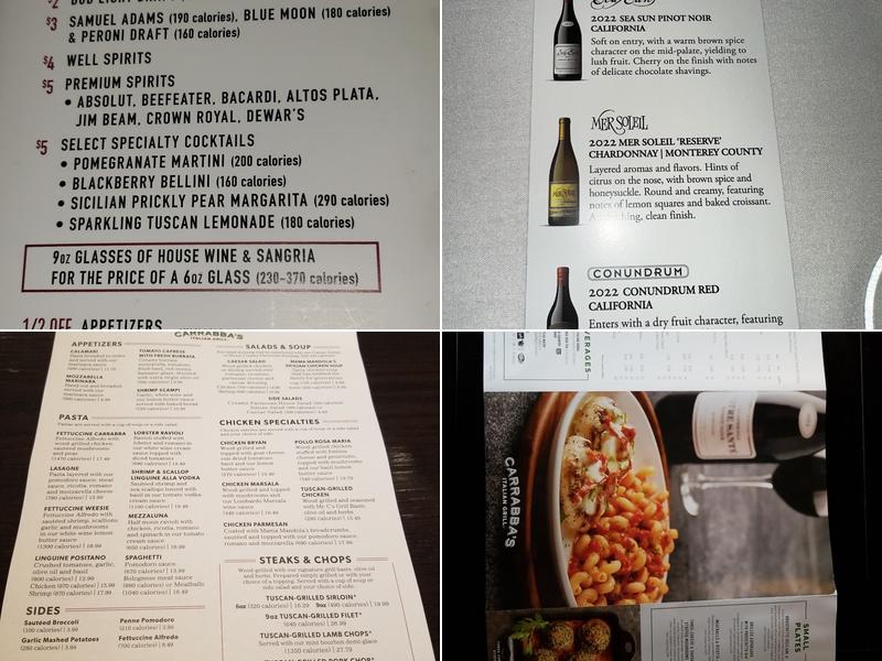 Carrabba's Italian Grill Menu